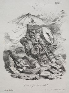 Litografik Eskizler: Dünyanın Sonu! cephe, 1824. by Nicolas Toussaint Charlet