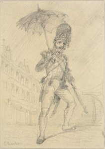 Şemsiye tutan asker by Nicolas Toussaint Charlet