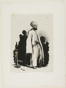 Standing Turk, Ink Sketches by Charlet