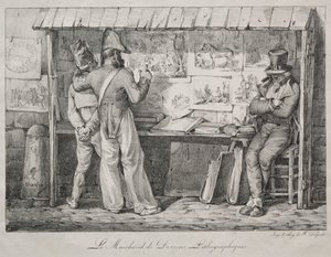 Litograf Satıcısı. by Nicolas Toussaint Charlet