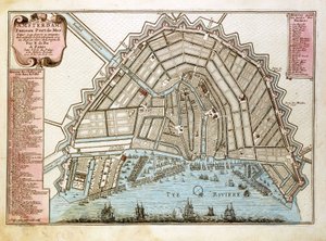 Amsterdam haritası. Atlas, Nicolas de Fer (1646-1720), Paris 1700.