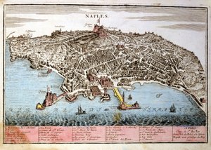 Napoli şehir haritası. Le Fer Haritası