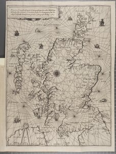 Harita, Kral James V, Yuvarlak İskoçya, Orkney Adaları ve Hebridler veya Batı Adaları