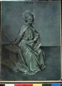 ""Havari Simon"" Nikolaus Alexander Mair von Landshut (1450-1510) tarafından suluboya ve mürekkep 1496 Puşkin Müzesi, Moskova