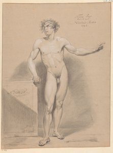 Önden bakıldığında çıplak duran erkek (2. ödül 1796) by Nicolaus Ritter jr.