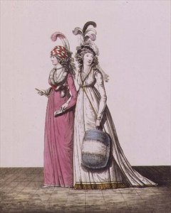 Abiye, incir. 34 ve 35, “Gallery of Fashion”dan, Cilt I, Aralık 1794 (baskı)