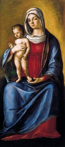 Madonna ve Çocuk, Madonna ve Çocuk, St. Albert ve St. Sebastian ile Üç Parçalı Merkez Paneli