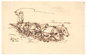 Mesane Çiftçisi toprağı sürüyor by Niels Skovgaard