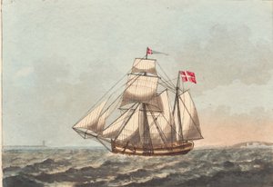 Bir Danimarka fırtınası, yan rüzgarlarla birlikte sığınakta görülecek by Niels Truslew