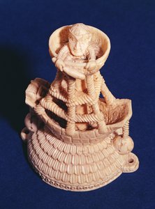 Igice cyo hejuru cyumunyu wa Shebuja na Shebuja wubwato bwa Heraldic, Nijeriya, Bini-Igiporutugali, c.1525-1600