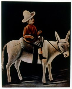 Eşek üzerinde küçük bir çocuk by Niko Pirosmani