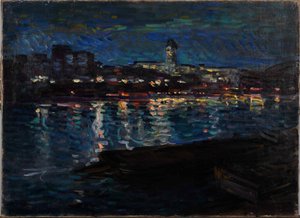 Geceleri Seine, c. 1905. by Nikolai Alexandrovich Tarkhov
