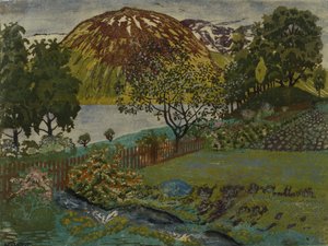 Bahçede Haziran Gecesi (tuval üzerine yağlı boya) by Nikolai Astrup