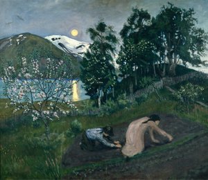 Bahçede Bahar Gecesi by Nikolai Astrup