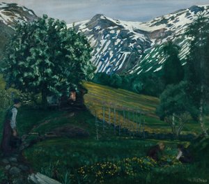 Bahar gecesi smieheggen, c.1918 by Nikolai Astrup