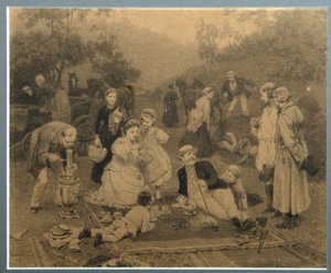 Toprak Sahibi Çay Partisi by Nikolai Dmitrievich Dmitriev Orenburgsky