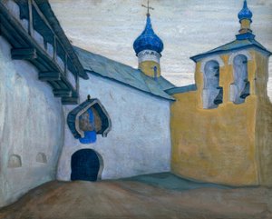 Pechory, manastır / guaj, N, K. Roerich by Nikolai Konstantinowitsch Roerich