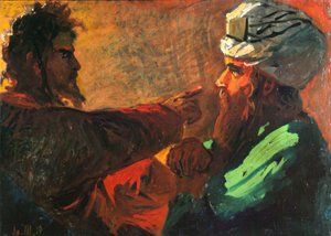 Mesih ve Nikodemus Çalışması, 1889 by Nikolai Nikolayevich Ge