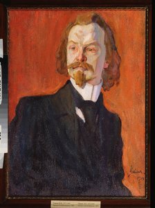 Şair Konstantin Balmont'un Portresi (1867-1942) (Şair Konstantin Balmont'un Portresi) - Resim Nikolai Pavlovich Ulyanov (Ulyanov) (1875-1949), tuval üzerine yağlı boya
