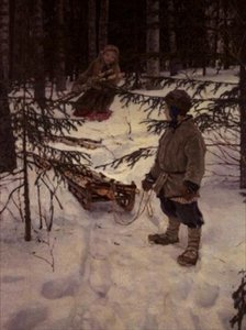 Yakacak Odun Toplama, Rusya by Nikolai Petrovich Bogdanov Belsky