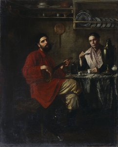 Köylü yaşamının sade sahnesi, 1855 by Nikolai Vasilyevich Nevrev