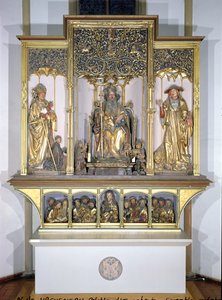 ಇಸೆನ್‌ಹೈಮ್ ಆಲ್ಟರ್‌ಪೀಸ್, c.1490 (ಗಿಲ್ಡೆಡ್ ವುಡ್)ಟರ್ಕ್‌ನಿಂದ ಮರದ ಶಿಲ್ಪಗಳ ಗುಂಪು