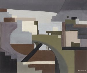 Kesinlikçi Şehir Manzarası by Niles Spencer