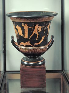 Niobidlerin ölümünü betimleyen tavan arası kırmızı figürlü kaliks-krater, MÖ 460-50 dolayları (çömlek) (ayrıca bkz. 92576-77)