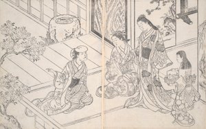 Yerli Bir Sahne by Nishikawa Sukenobu