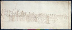 Charenton Panoraması (kağıt üzerinde kalem ve mürekkep)