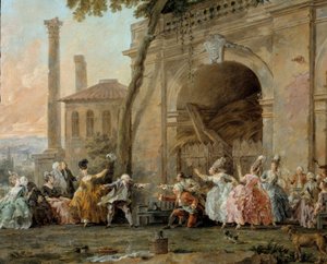 Colin-aillard, colin aillard oyuncularından detay. Noel Halle (1711-1781), 1770-1780 dolaylarında boyama. Tuval üzerine yağlıboya. Amiens, Musee De Picardie by Noel Halle