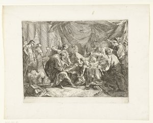 De dood van Antiochus Antiochus düştükten sonra bandajlandı