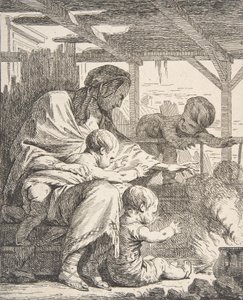 Ateşle Ellerini Isıtan Aile, 18. yüzyıl., 18. yüzyıl.