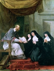 St. Francois de Sales (1567-1622) Giving the Rule of the Visitation to St. Jeanne de Chantal (1572-1641) 
