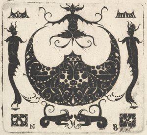 Ay şeklindeki Halka Bezel ve Grotesk Figürler, yakl. 1620-30. by Noel Rouillard