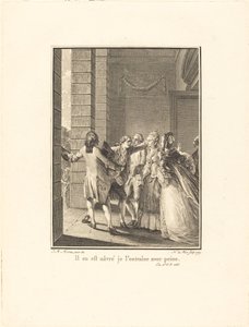Üzgünüm, onu zorlukla eğitiyorum by Noël Le Mire after Jean Michel Moreau