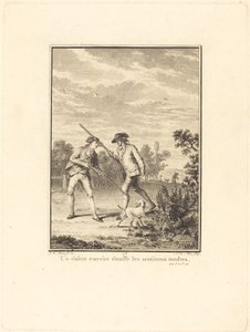 Şiddet içeren egzersizler hassas duyguları bastırır by Noël Le Mire after Jean Michel Moreau