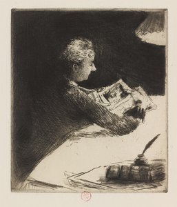 Gece okuma, 1864-94 by Norbert Goeneutte