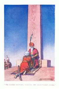 Büyük şefin dizlerini sıkarak ileri atıldı.