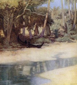 New Florida'da Bir Lagün, Solomon Adaları (renkli taş) by Norman Hardy