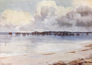 Marine Village, Tupusuli, Britanya Yeni Gine (renkli taş) by Norman Hardy