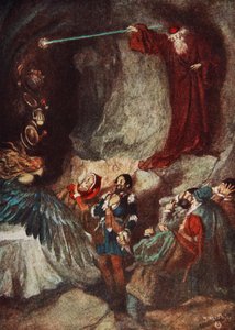 Ziyafet ortadan kayboldu, The Tempest Act III, Sahne 3, Charles ve Mary Lamb tarafından 