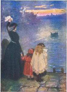Ayrılma: "İnsanın en sevdiği her şeyden ayırması göklerin vasiyetiyle hükmedilmiştir (renkli taş) by Norman Mills Price