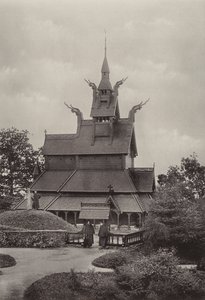 Fantoft, Stave-Church, Bergen (s/b fotoğraf)