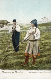 Köylüler grubu, Setesdal, Norveç