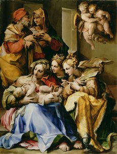 Aziz Anne, İskenderiyeli Catherine ve Mecdelli Meryem ile Kutsal Aile, c.1560-9