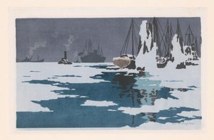 Bremerhaven manzarası by O. Droegl (signed by artist)