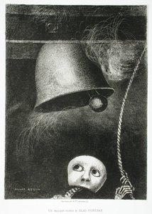 Bir Maske Ölüm Çanını Çalıyor by Odilon Redon