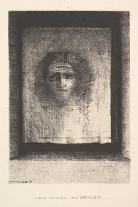 Bir Peçe, Basılı Bir Görüntü, 1891. by Odilon Redon