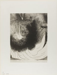 Ve Gökten Büyük Bir Yıldız Düştü, Bir Lamba Gibi Yanıyor, levha 5/12 by Odilon Redon